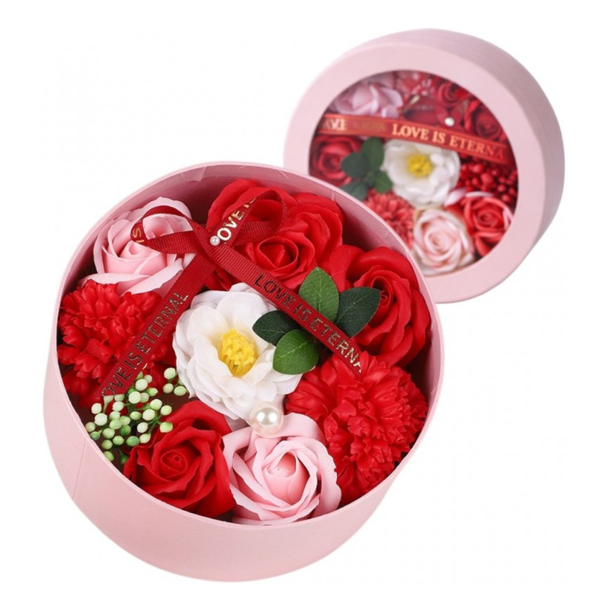 Ecarla Bukiet zapachowych kwiatów mydlanych w ozdobnym pudełku BUK25CZE