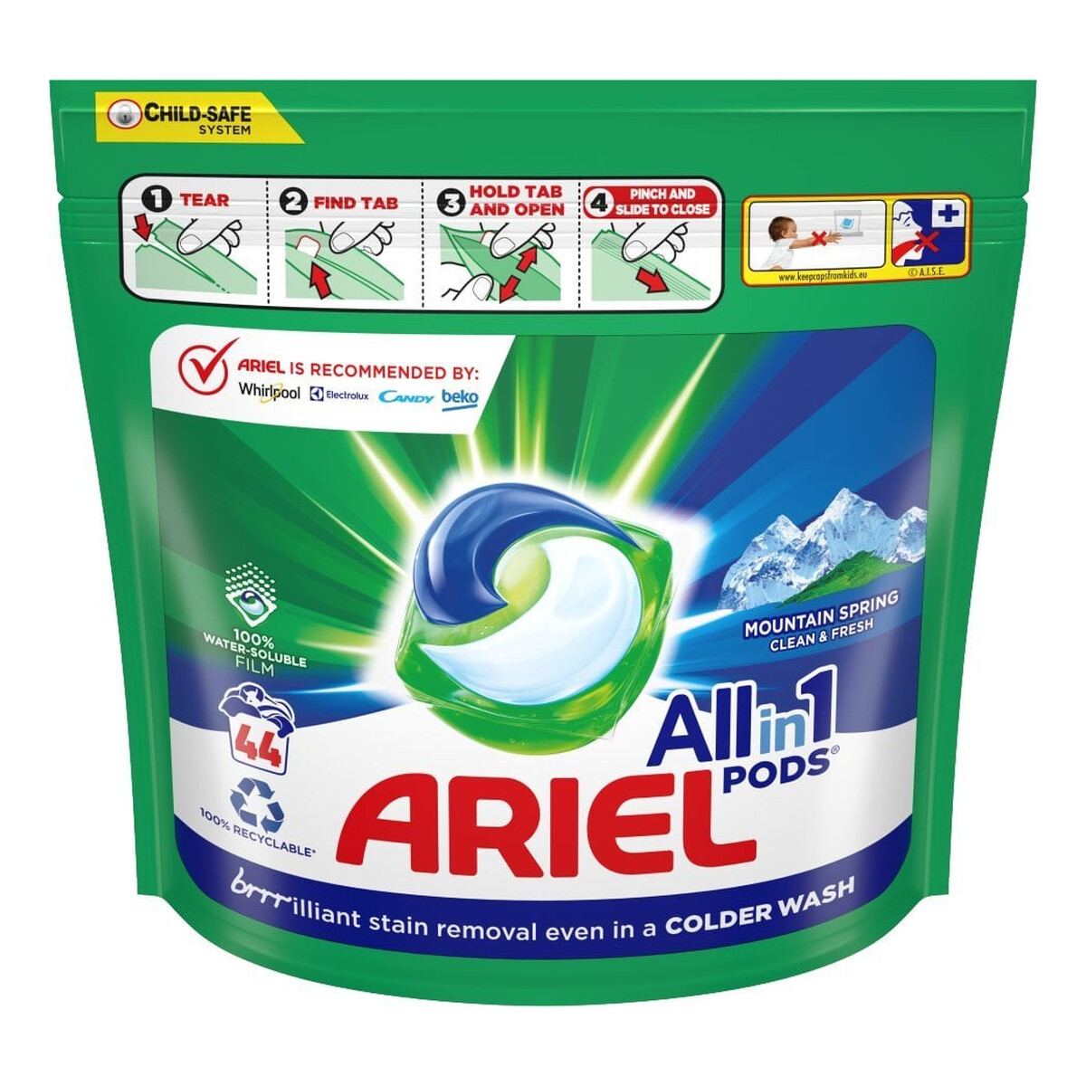 Ariel Kapsułki do prania mountain spring 44 kapsułki