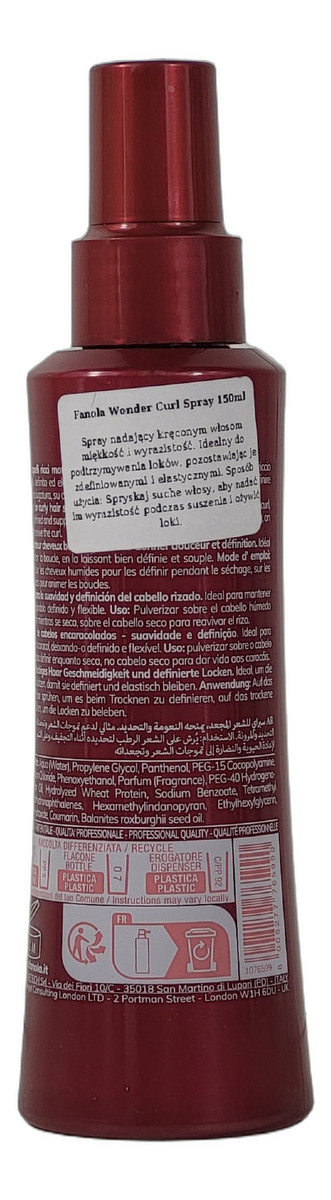 Spray Stylizujący Nawilżający do Włosów Kręconych i Falowanych