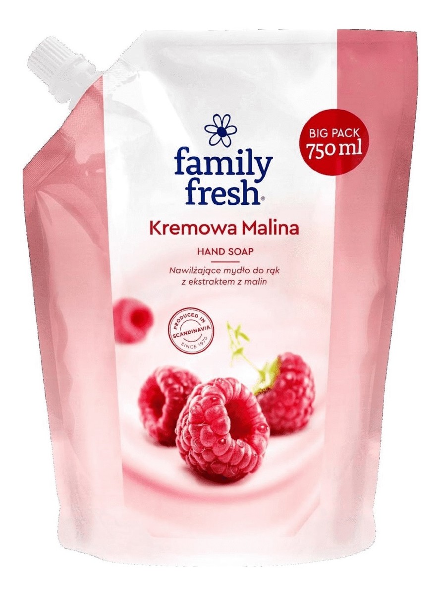 Hand Soap nawilżające mydło do rąk z ekstraktem z malin Kremowa Malina Refill