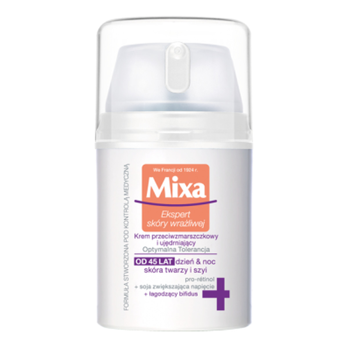 Mixa Ekspert Skóry Wrażliwej Optymalna Tolerancja Krem Przeciwzmarszczkowy i Ujędrniający