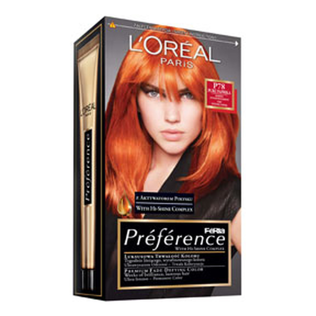 Loreal Feria Preference Farba Do Włosów Pure Paprika Bardzo Intensywna Miedź (78)