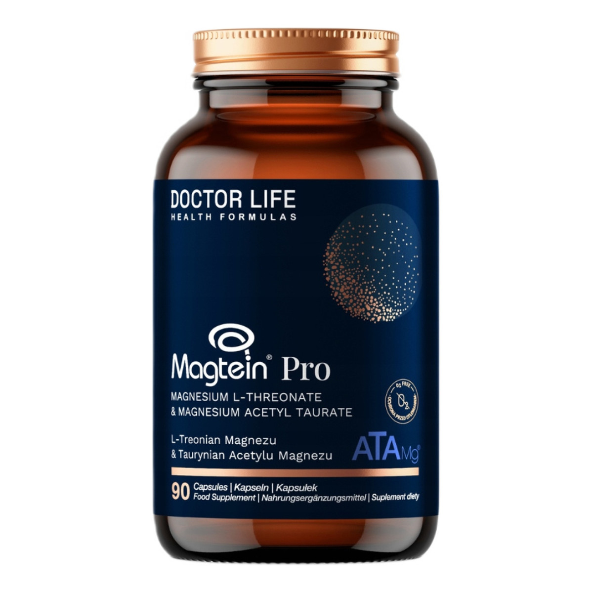 Doctor Life Magtein Pro L-Treonian Magnezu + witamina C suplement diety 90 Kapsułek