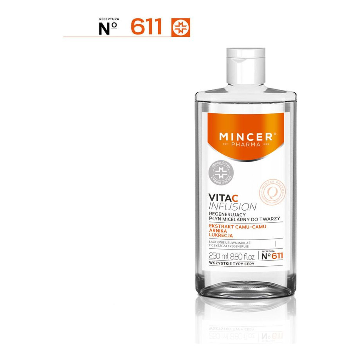 Mincer Pharma Vita C Infusion Płyn micelarny regenerujący do twarzy 611 250ml