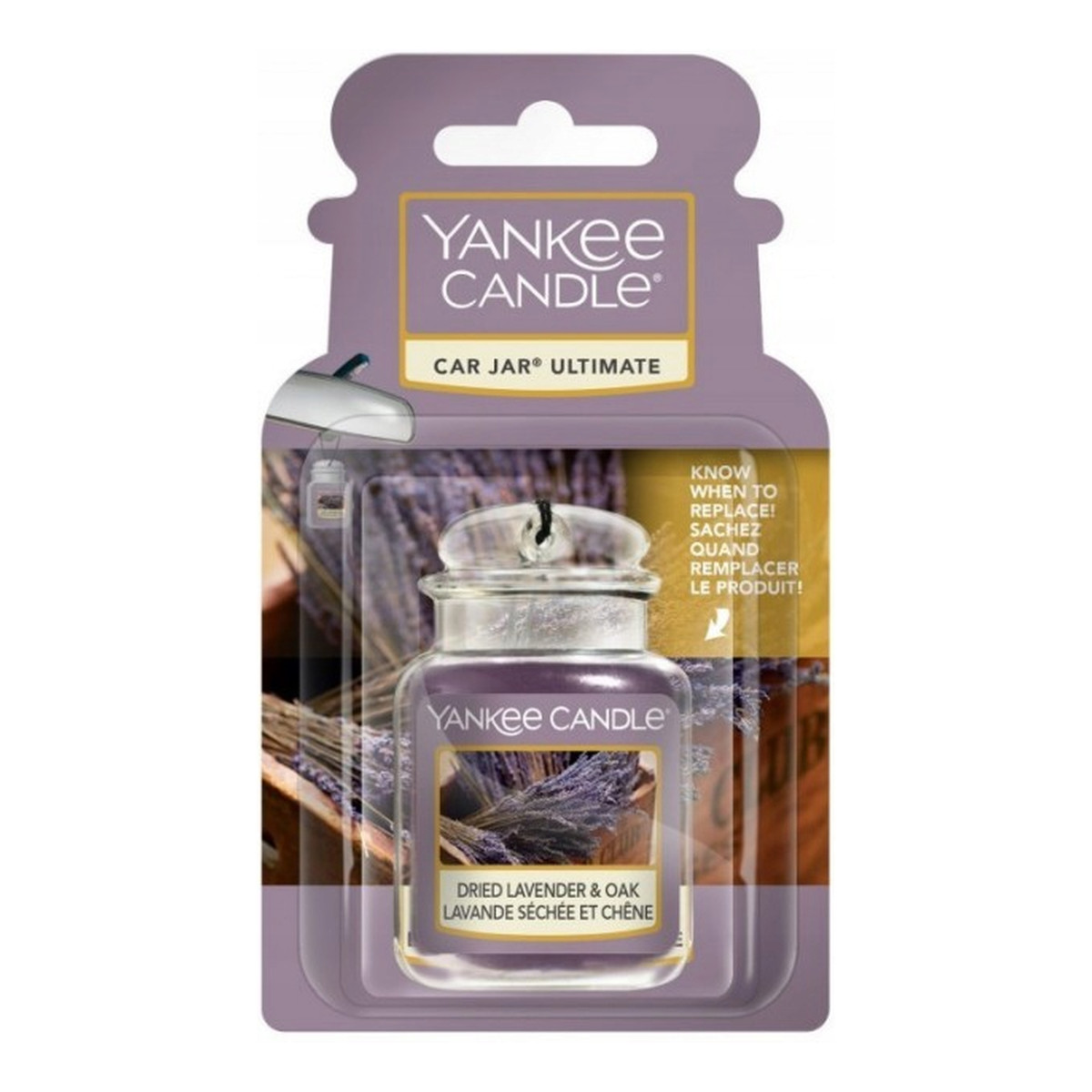 Yankee Candle Car Jar Ultimate wiszący odświeżacz do samochodu Dried Lavender & Oak