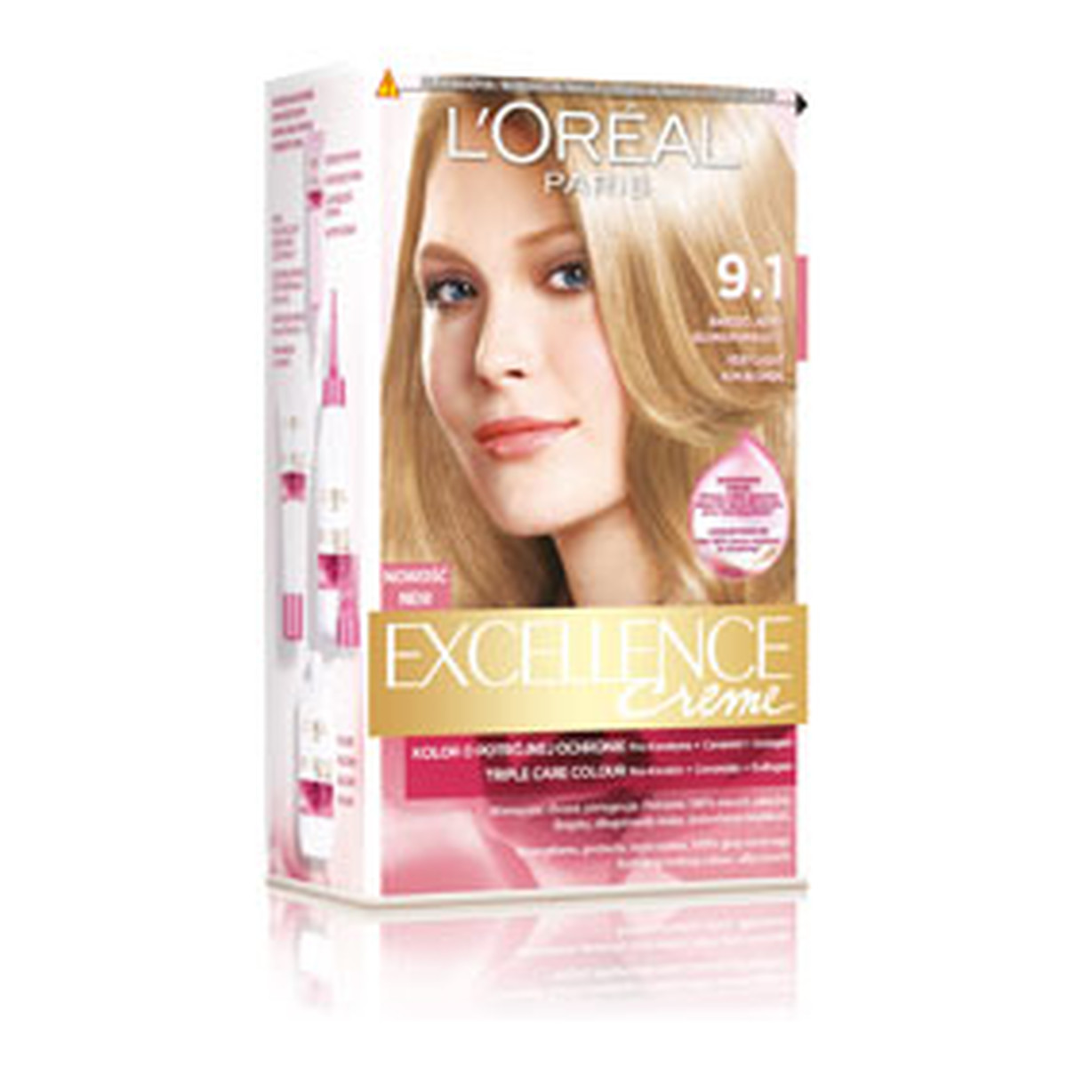 L'Oreal Paris Excellence Farba Bardzo Jasny Blond Popielaty (9,1)
