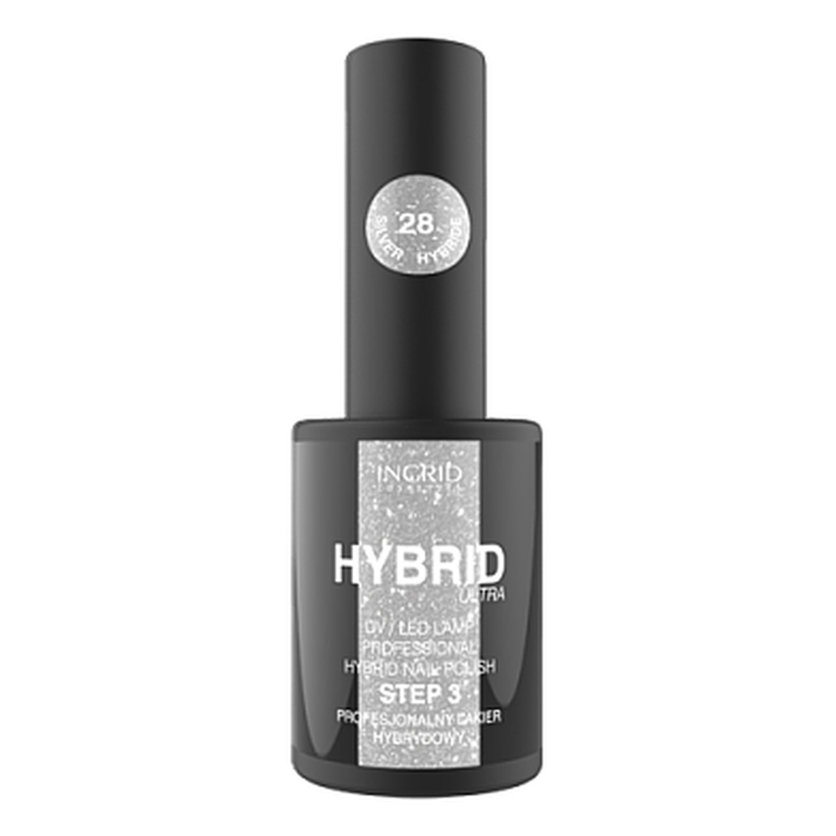 Ingrid Hybrid Ultra lakier hybrydowy do paznokci Silver (28) 7ml