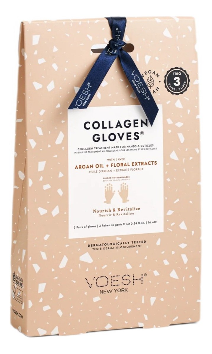 Collagen gloves trio kolagenowa maska do rąk i skórek 3 pary rękawiczek