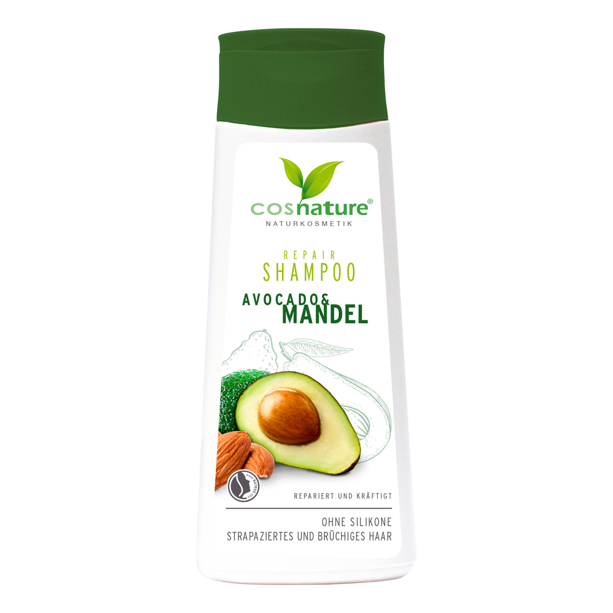 Cosnature Naturalny Regenerujący Szampon Do Włosów Z Awokado i Migdałami 200ml
