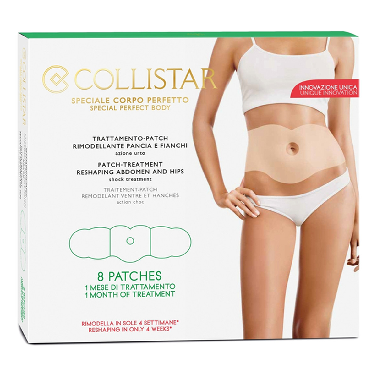 Collistar Trattamento Patch Rimodellante plastry wyszczuplające modelowanie brzucha i bioder 8 plastrów