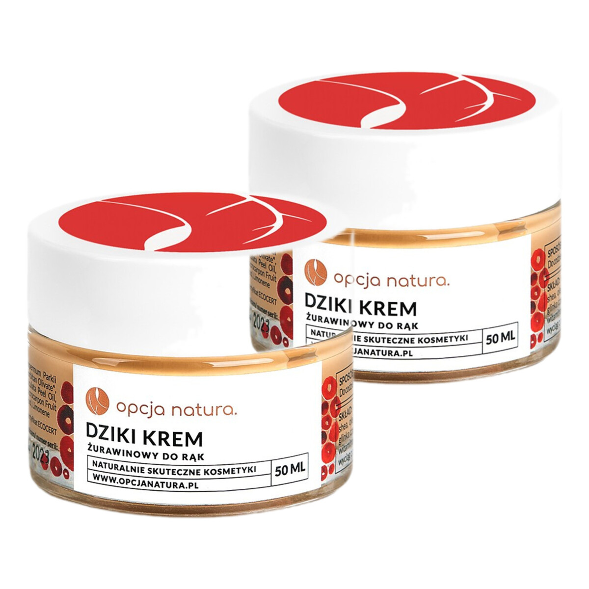 Opcja Natura Dziki Krem żurawinowy do rąk 2x50ml