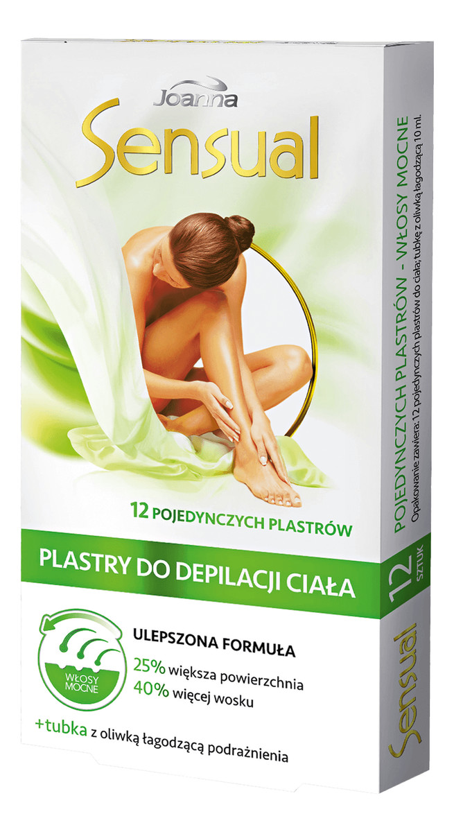 PLASTRY DO DEPILACJI CIAŁA WŁOSY MOCNE 12szt
