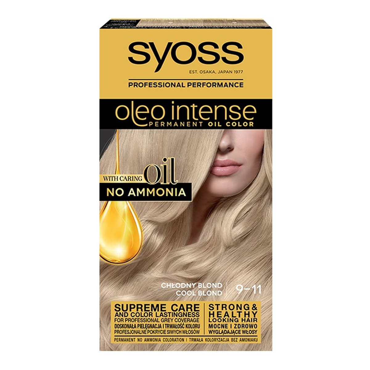 Syoss Oleo intense farba do włosów trwale koloryzująca z olejkami 9-11 chłodny blond