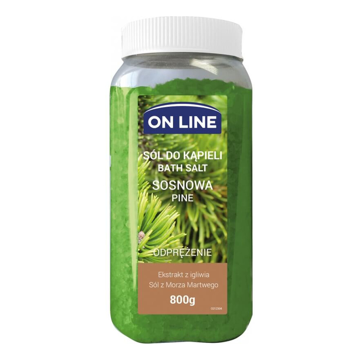 On Line odprężająca sól do kąpieli Sosnowa 800g