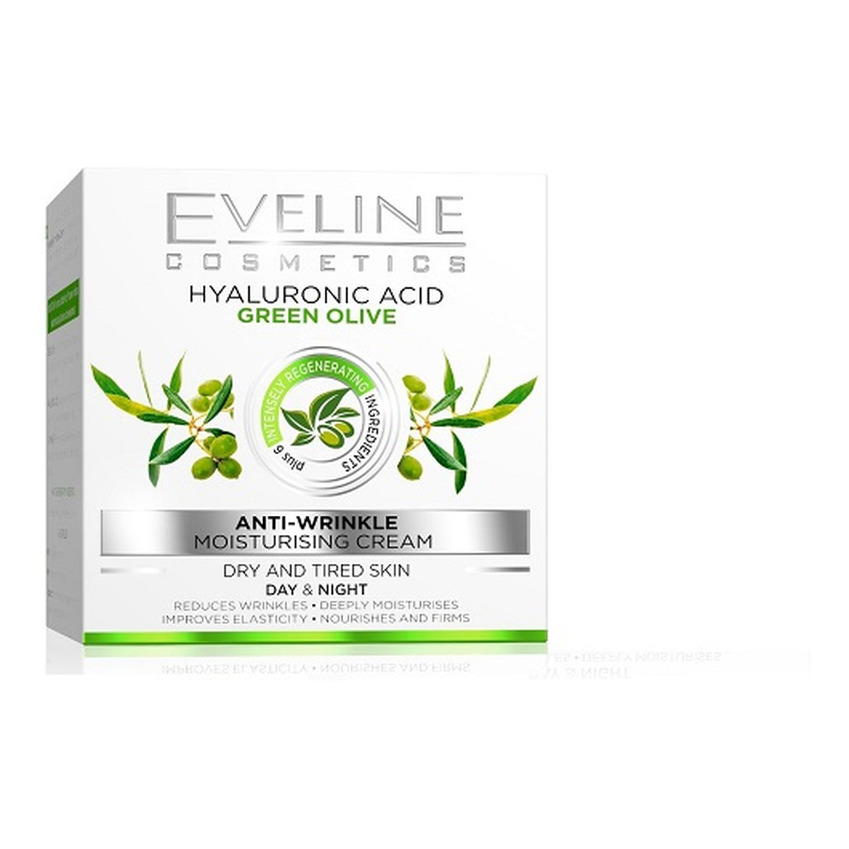 Eveline Platinum & Collagen Kwas hialuronowy + Zielona Oliwka krem przeciwzmarszczkowy na dzień i na noc 50ml
