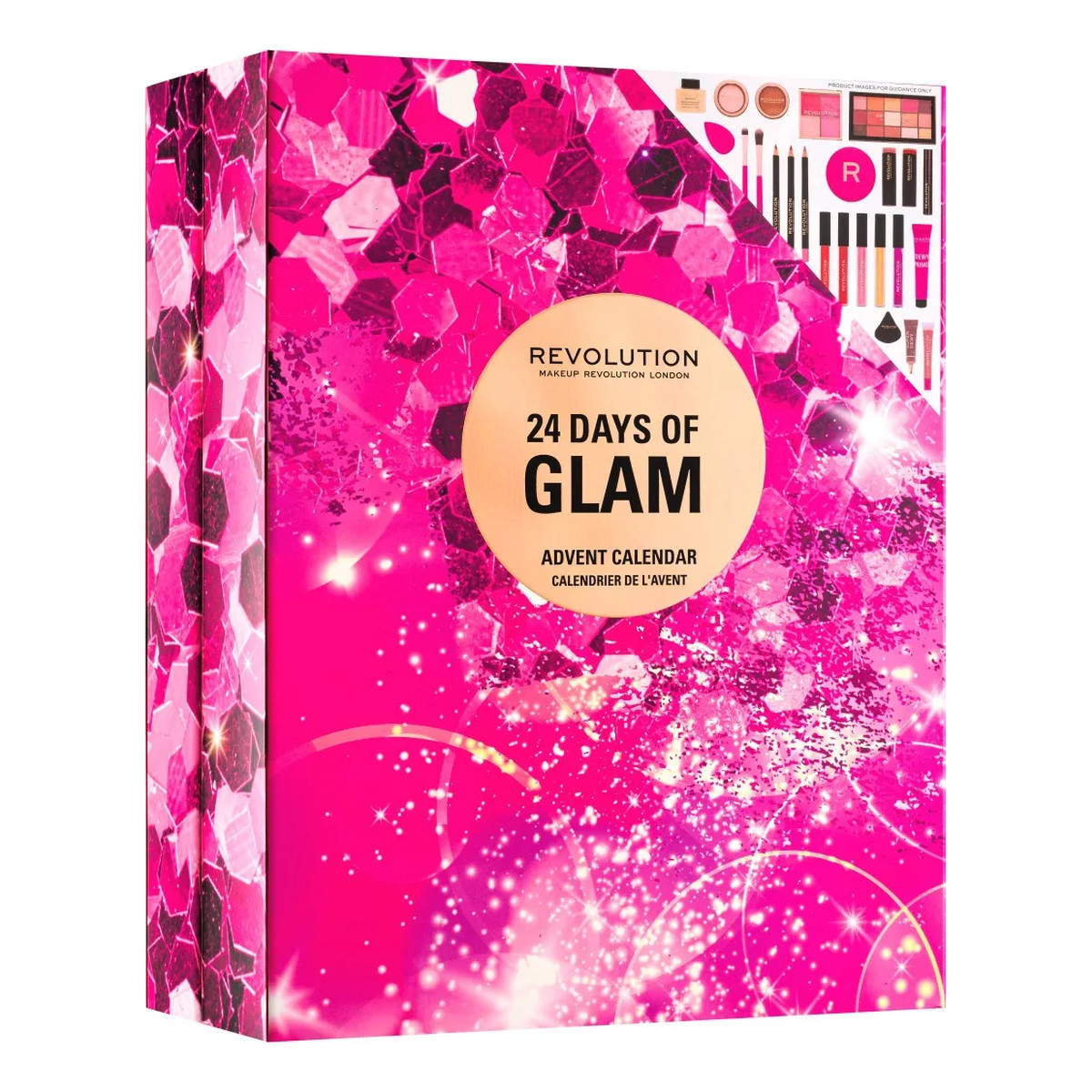Makeup Revolution Zestaw Świąteczny - Kalendarz Adwentowy 24 Days of Glam 980g