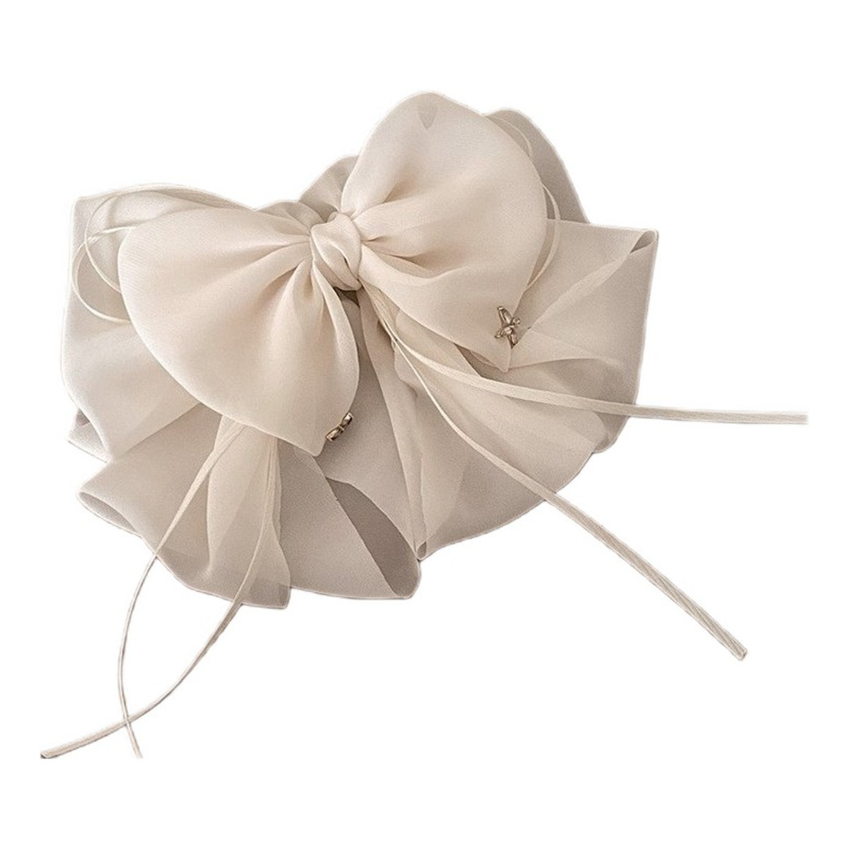 Ecarla Tiulowa spinka do włosów beżowa sp325b