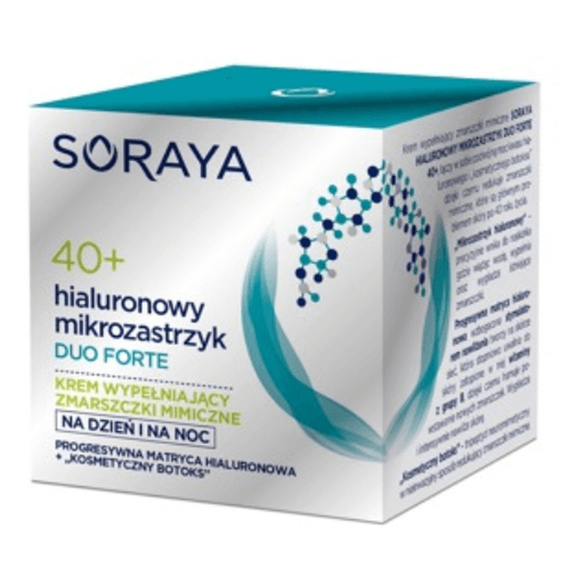 Soraya Hialuronowy Mikrozastrzyk Duo Forte 40+, Krem na dzień i noc 50ml