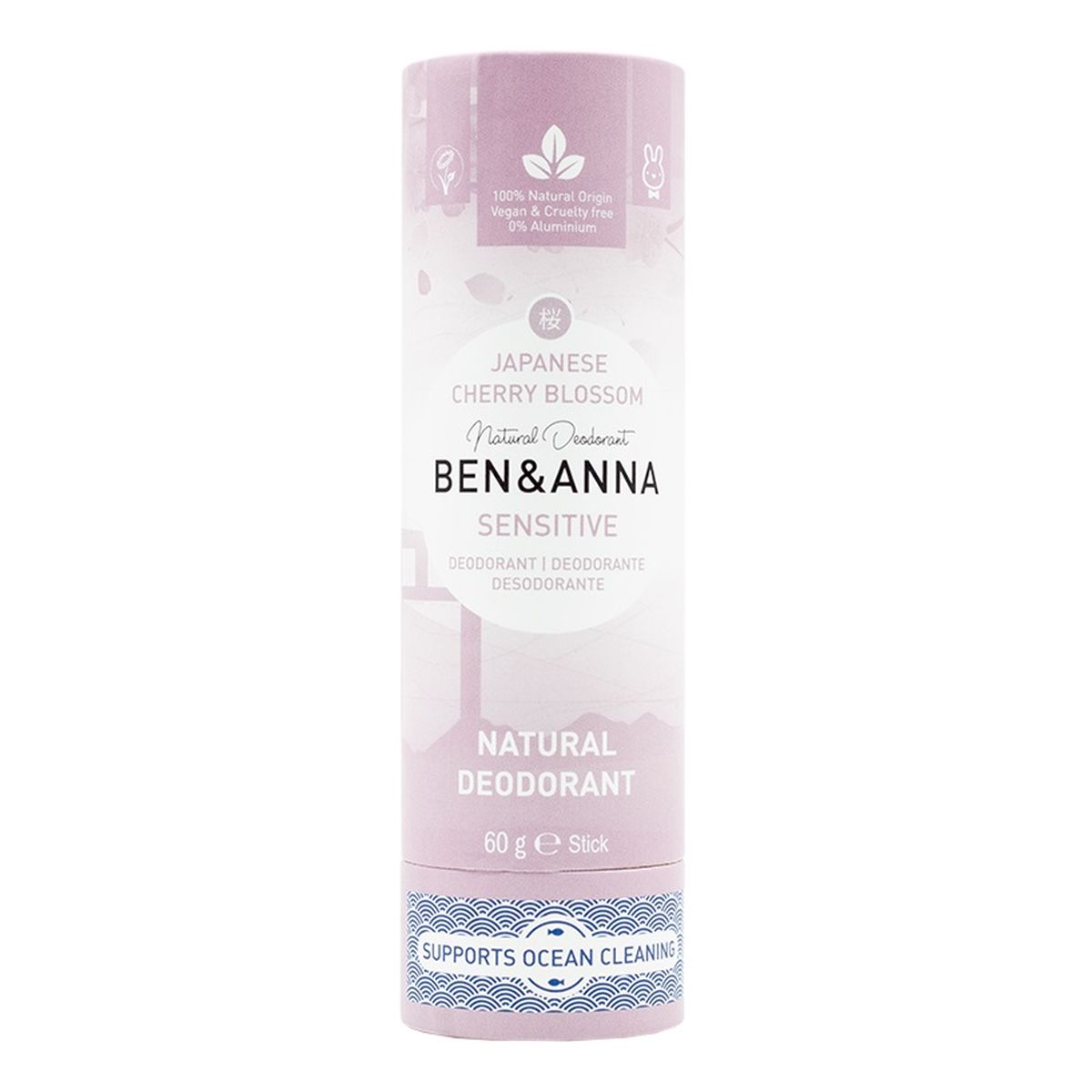 Ben&Anna Sensitive Natural Deodorant naturalny dezodorant do skóry wrażliwej Japanese Cherry Blossom 60g
