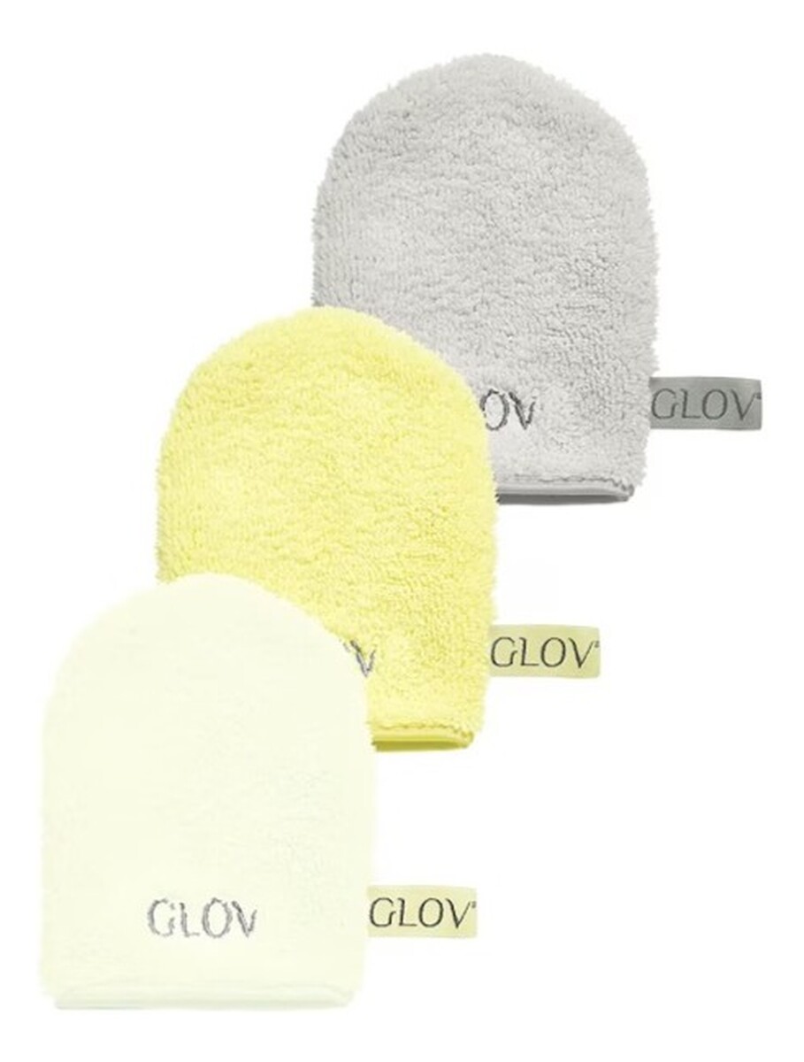 Zestaw rękawiczek do demakijażu i oczyszczania twarzy baby banana + ivory + silver stone 3szt