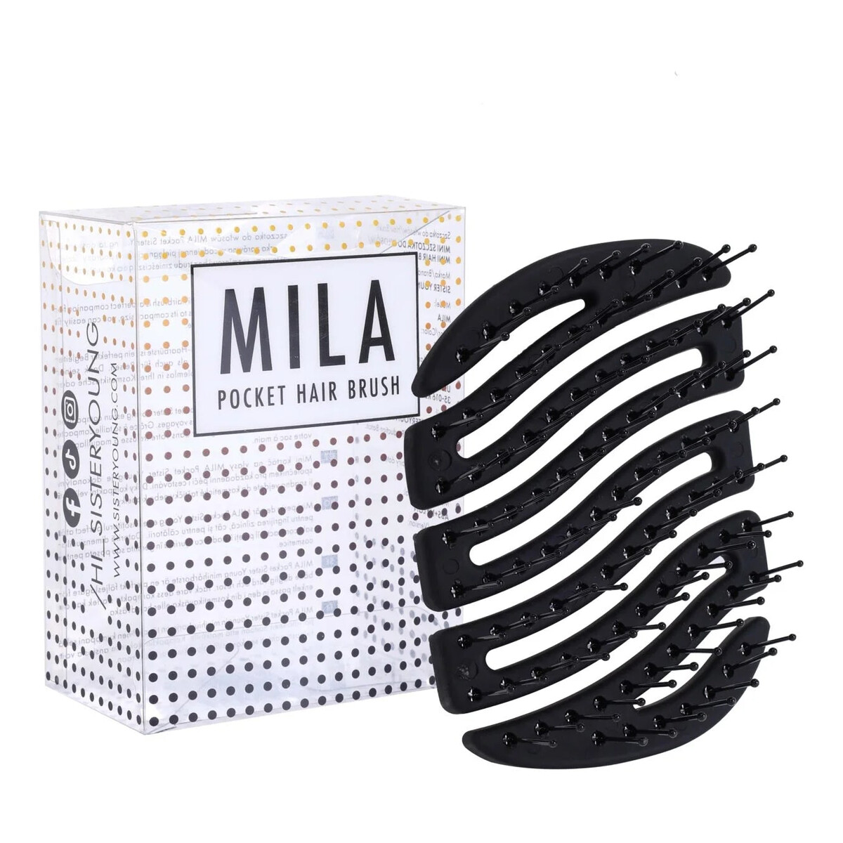 Sister Young Mila Mała szczotka do włosów Black