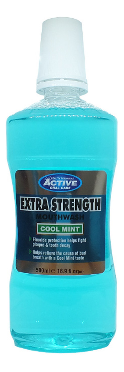 Extra Strength Mouthwash extra mocny płyn do płukania jamy ustnej z fluorem Cool Mint