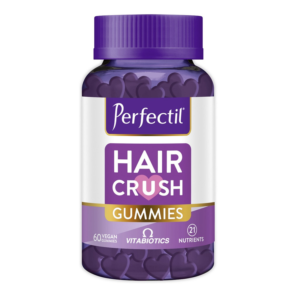 Vitabiotics Perfectil Hair Crush suplement diety na zdrowe włosy 60 Żelek