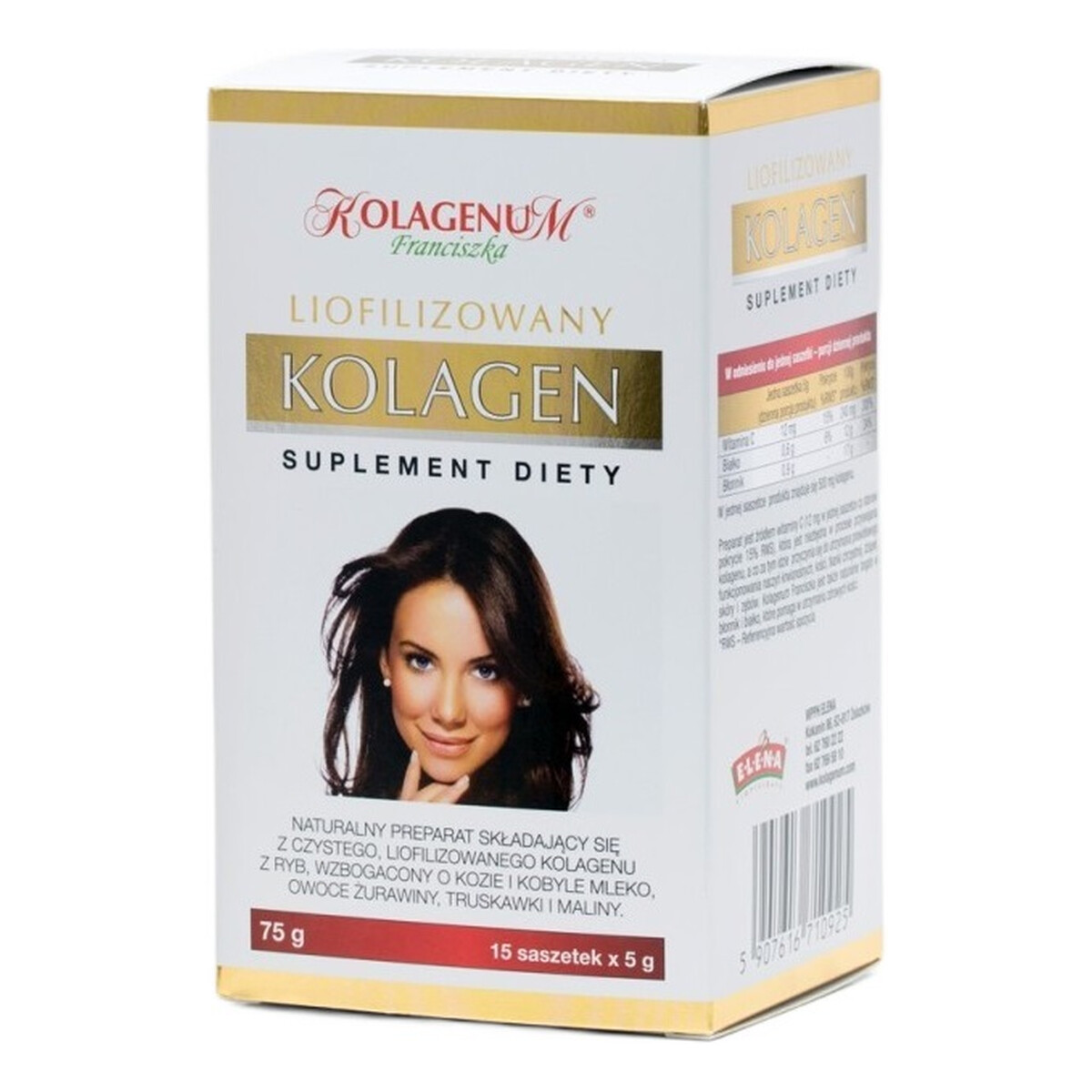 Elena Kolagenum franciszka liofilizowany kolagen suplement diety w saszetkach 15x5g