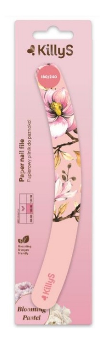 Blooming pastel paper nail file papierowy pilnik do paznokci banan 180/240 brzoskwiniowy