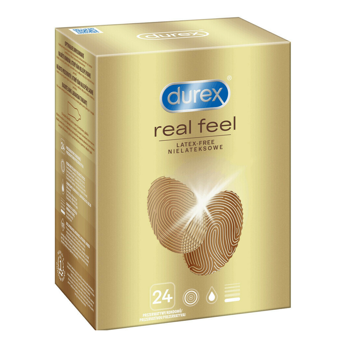 Durex Prezerwatywy bez lateksu real feel 24 szt bezlateksowe