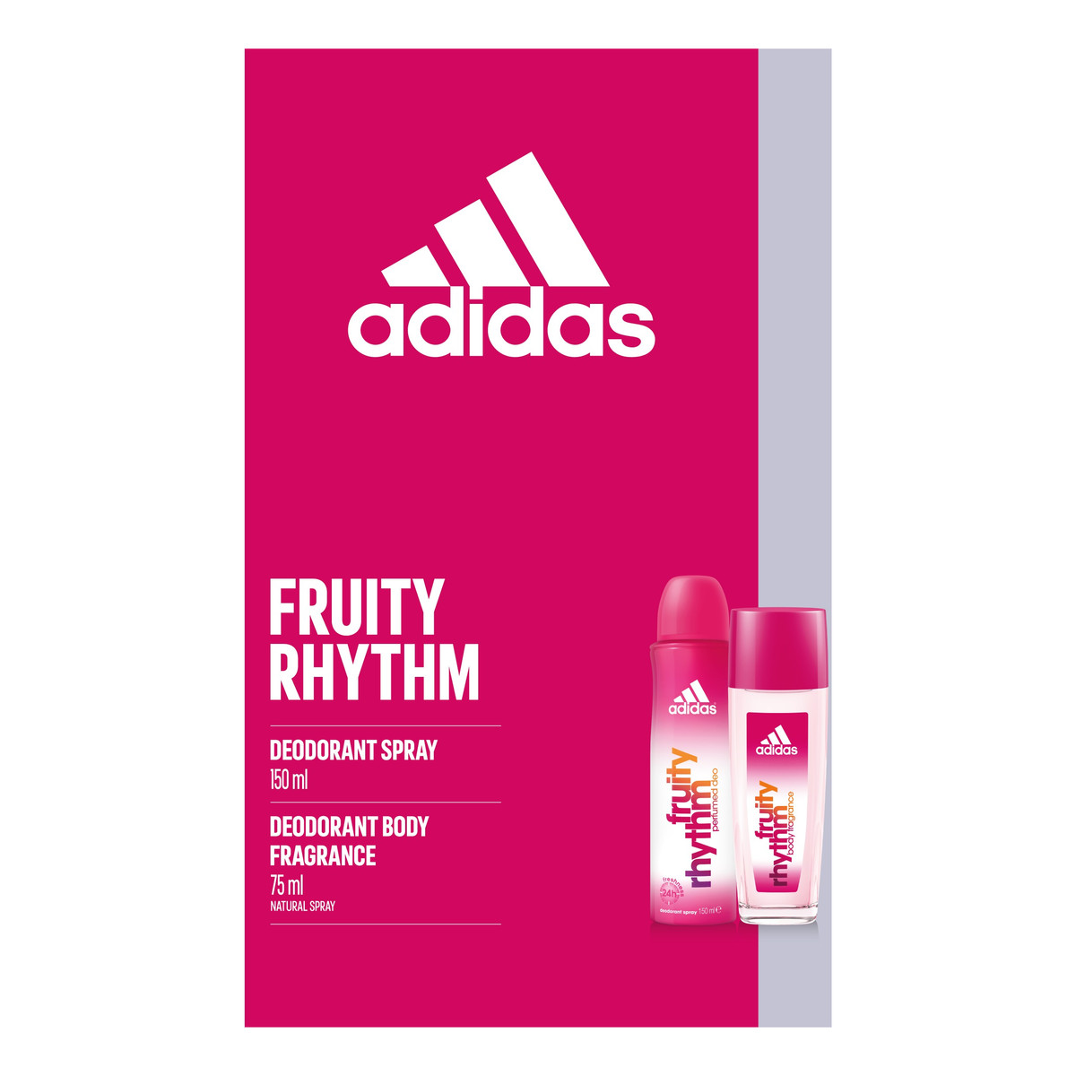 Adidas Fruity Rhythm Zestaw prezentowy dezodorant spray + dezodorant atomizer