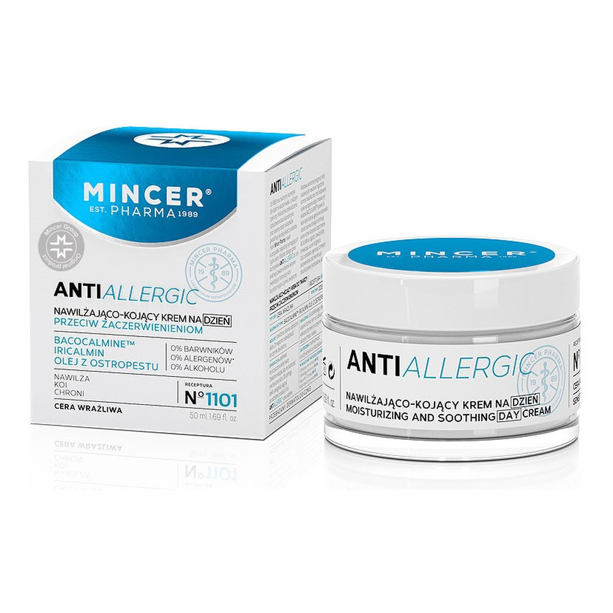 Mincer Pharma Anti Allergic Cera Wrażliwa Nawilżająco-Kojący Krem Na Dzień No1101 50ml