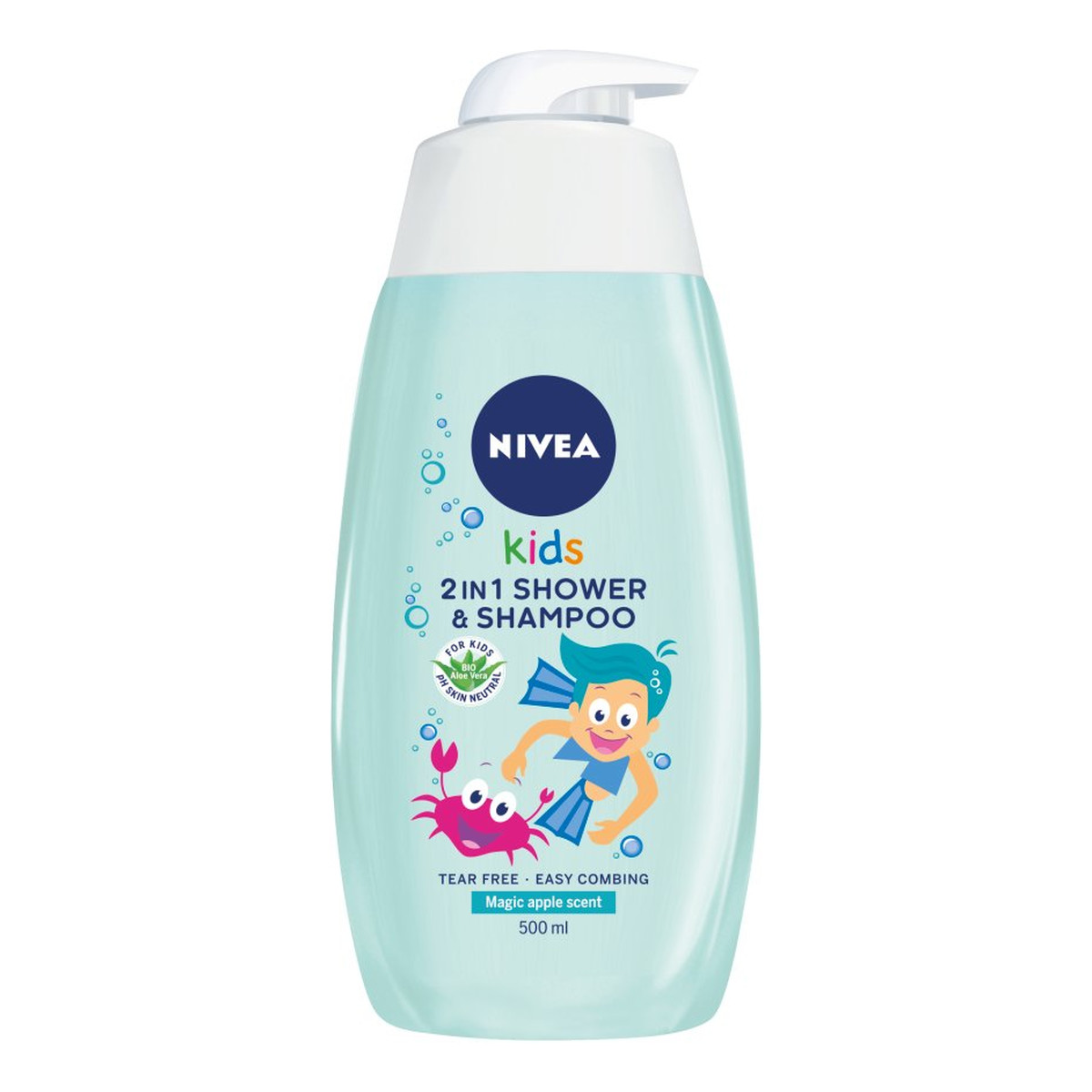 Nivea Kids kojący żel do mycia ciała i włosów 2w1 o zapachu jabłkowych karmelków emolient 500ml
