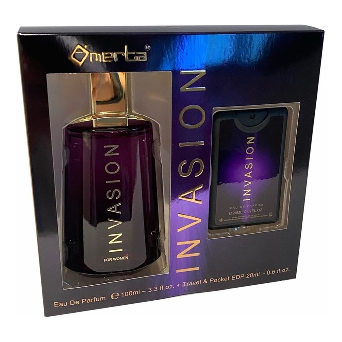 Omerta Invasion Zestaw woda perfumowana spray 100ml + woda perfumowana spray 20ml