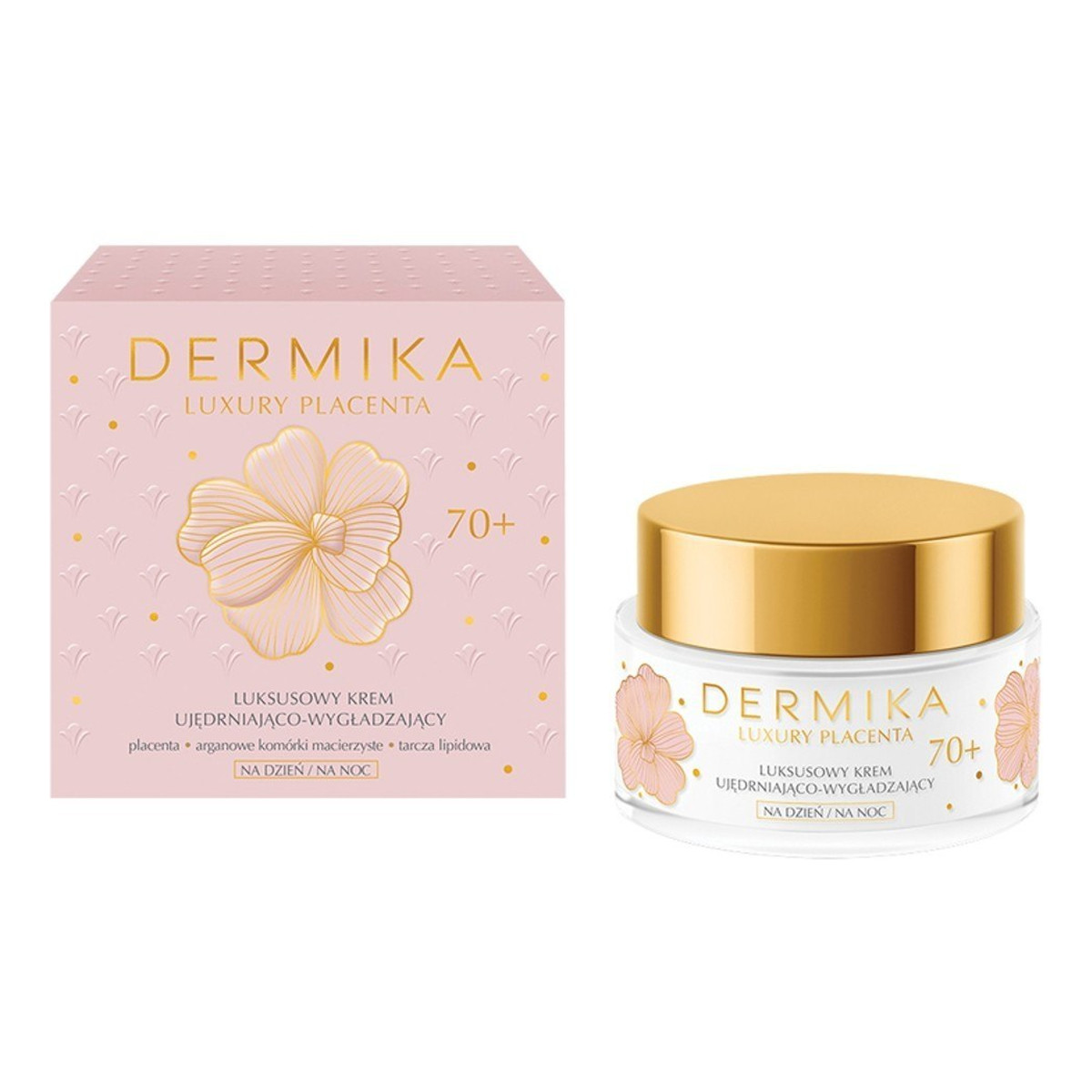 Dermika Luxury Placenta 70+ luksusowy krem ujędrniająco-wygładzający na dzień i noc 50ml