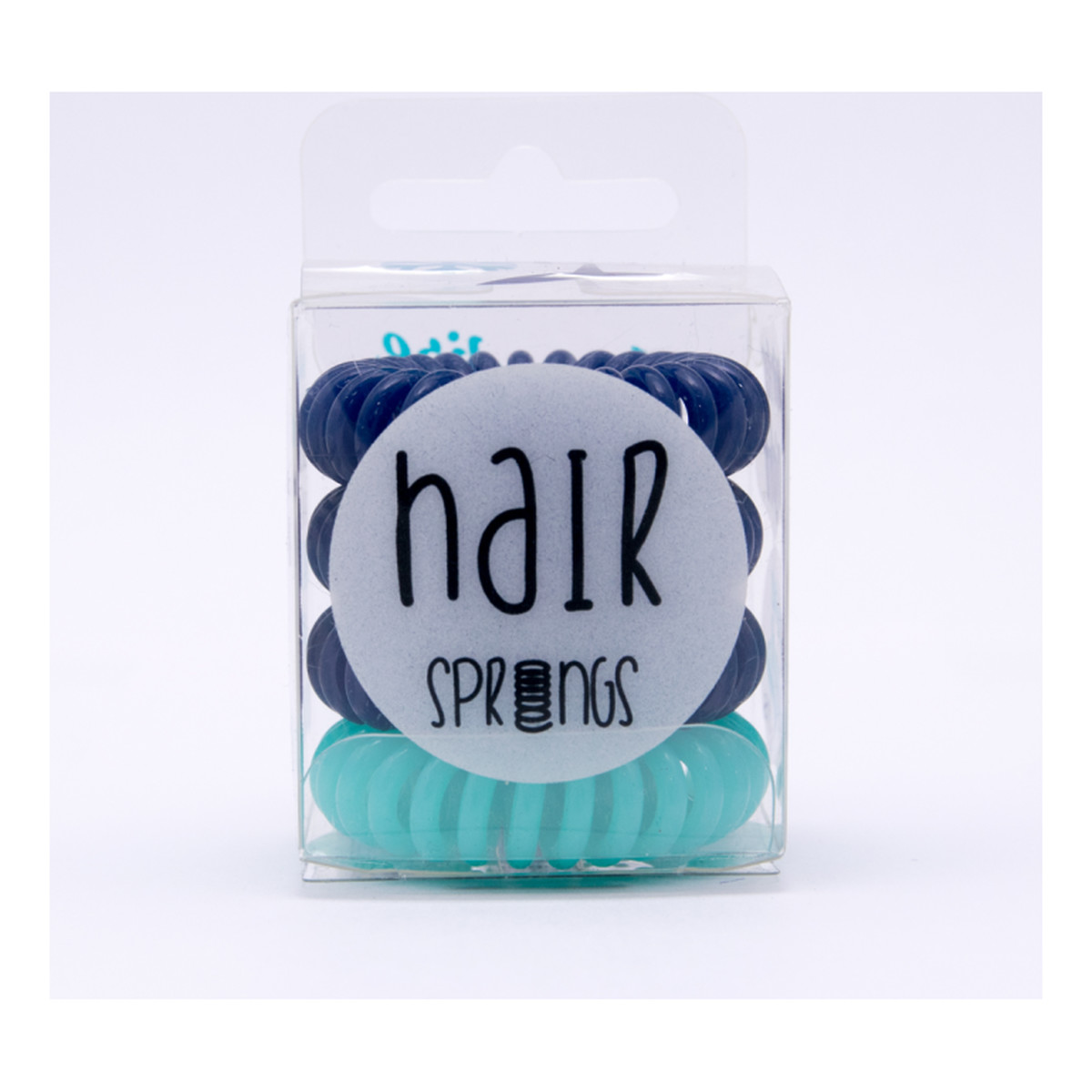 Hair Springs GUMKI-SPRĘŻYNKI DO WŁOSÓW 3+1 GRANATOWY+TURKUSOWY