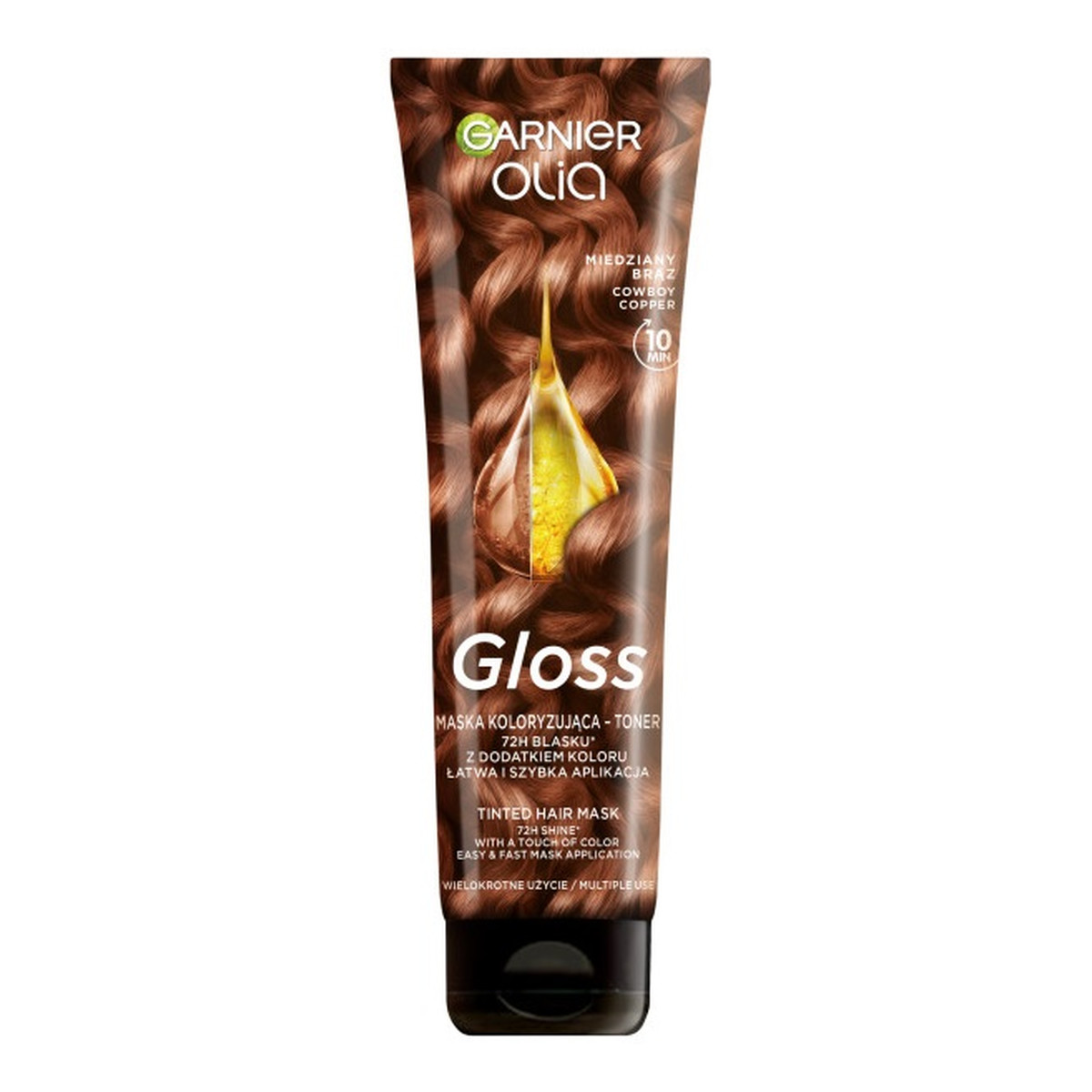 Garnier Olia Gloss maska koloryzująca-toner do włosów Miedziany Brąz 150ml