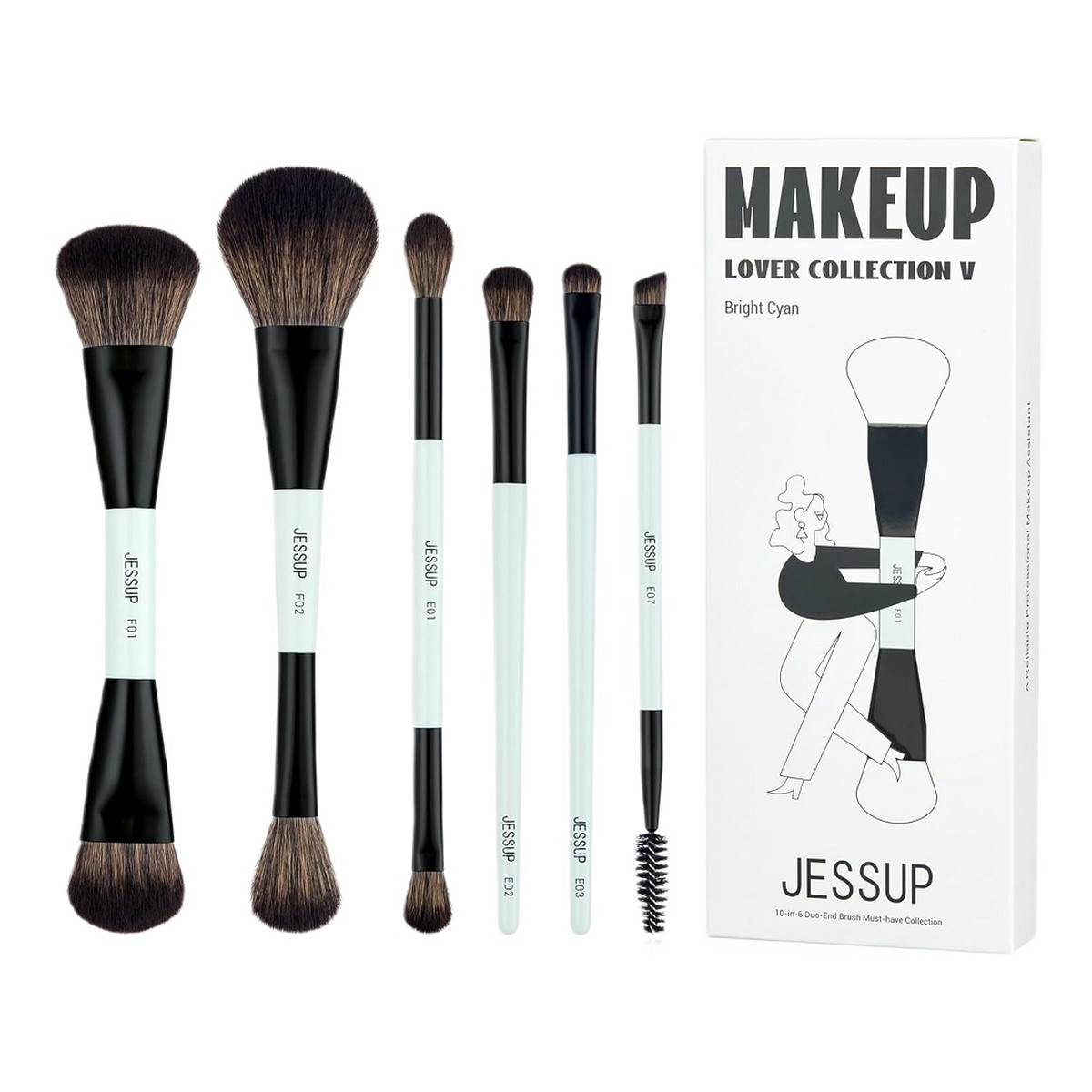 JESSUP Duo-End Brush Zestaw pędzli do makijażu t501 6szt.