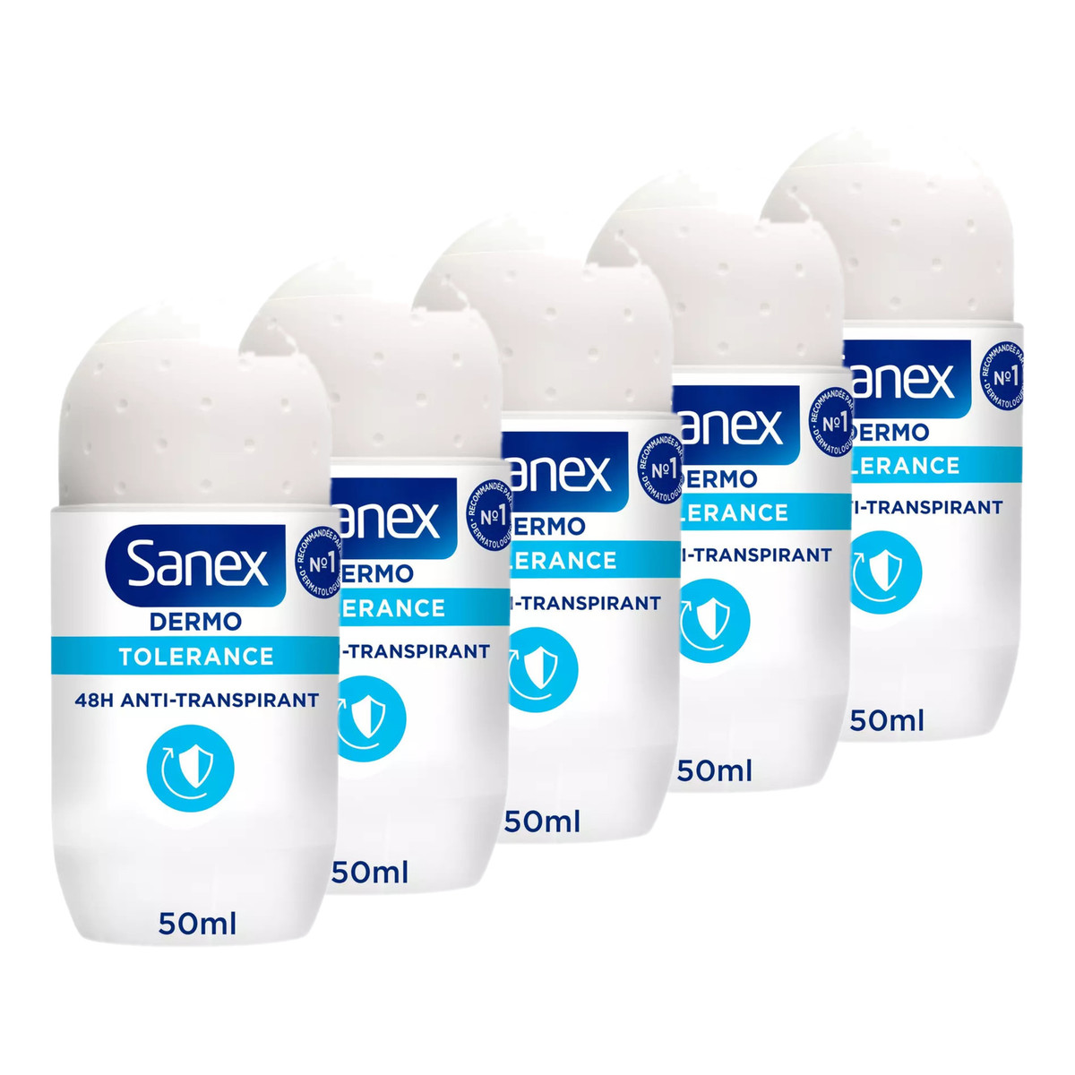 Sanex Dermo Tolerance Antytranspirant 48H roll on 5x50ml