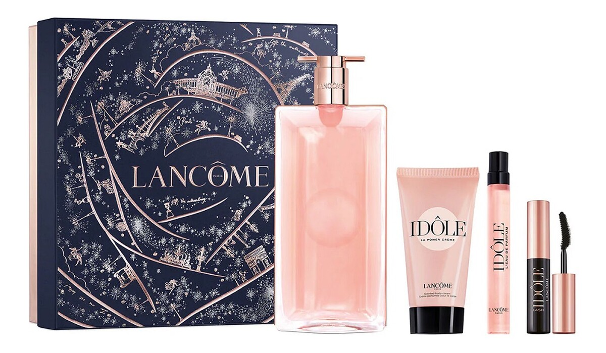 Zestaw woda perfumowana spray 100ml + balsam do ciała 50ml + woda perfumowana spray 10ml + mini tusz do rzęs 2ml