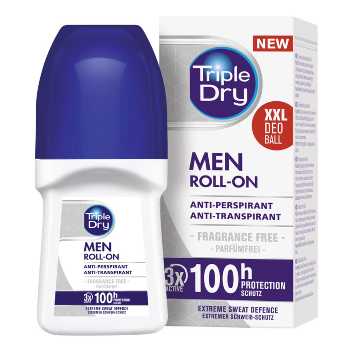 Triple Dry Men Antyperspirant roll-on 100h 50ml