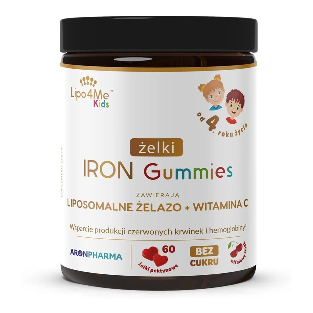 AronPharma Lipo4Me Kids Iron Gummies Żelki z żelazem suplement diety 60szt