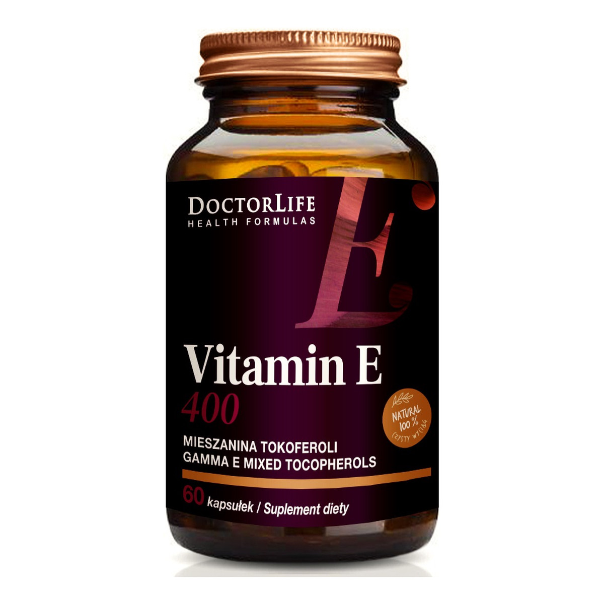 Doctor Life Vitamin e-400 268mg suplement diety 60 kapsułek