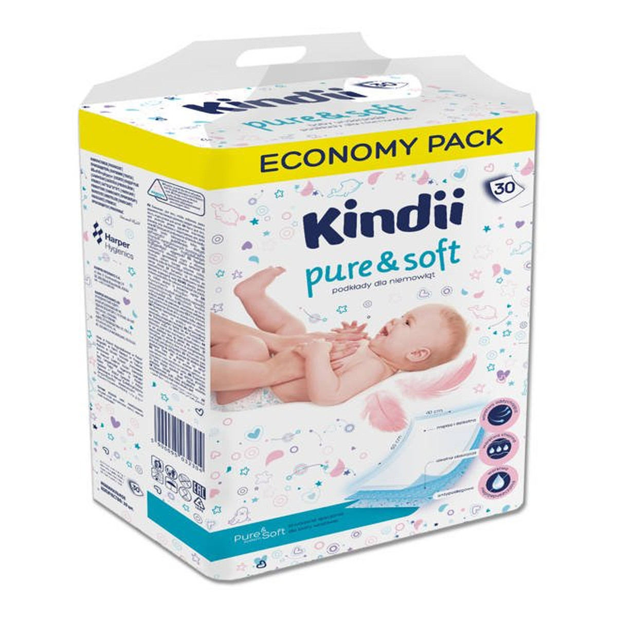Kindii Pure & Soft Podkłady jednorazowe dla niemowląt 1op. - 30 szt