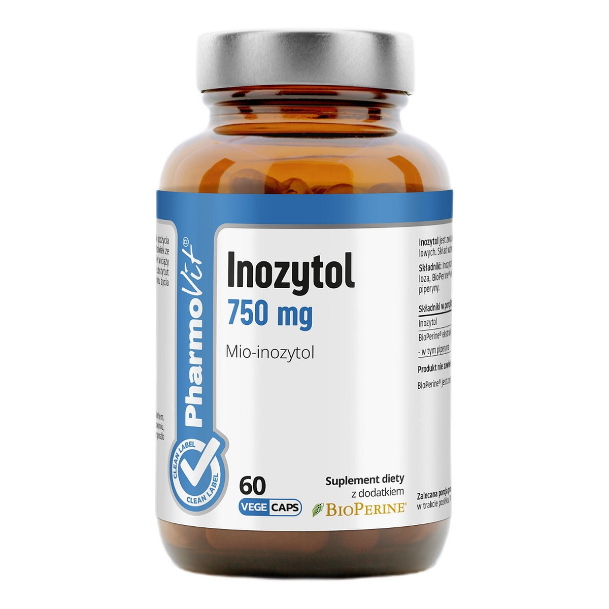 Pharmovit Inozytol 750mg suplement diety 60 Kapsułek