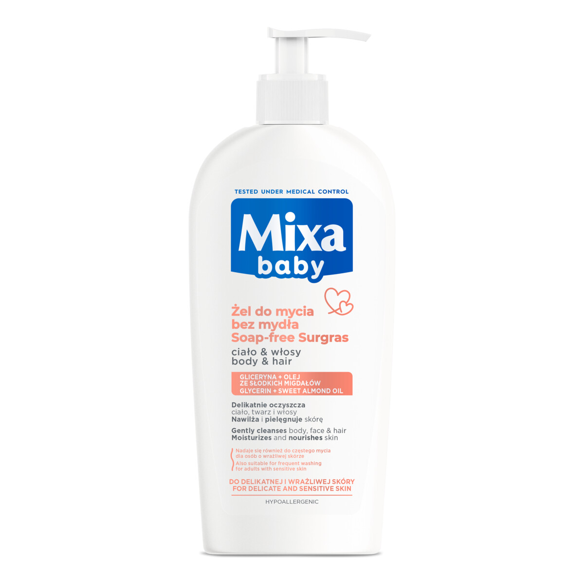 Mixa Baby Łagodny Szampon i Płyn Do Kąpieli 2w1 400ml