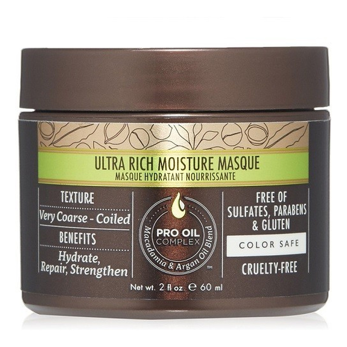 Macadamia Professional Professional Ultra Rich Moisture Masque nawilżająca maska do włosów grubych 60ml