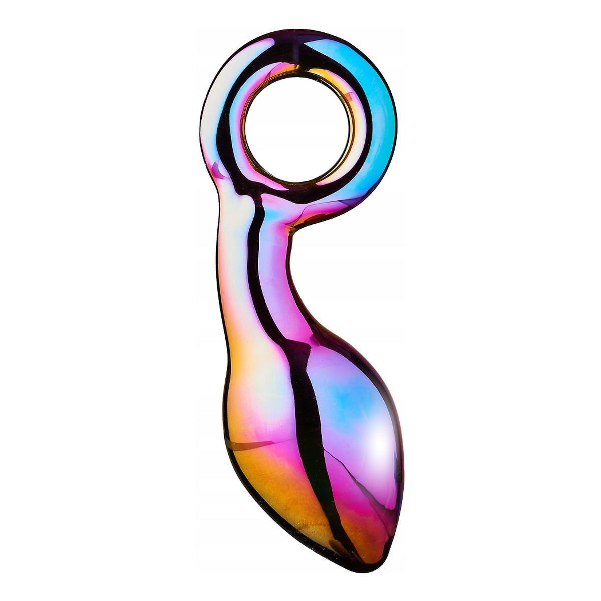 Dream Toys Glamour glass chunky ring plug szklany korek analny z uchwytem