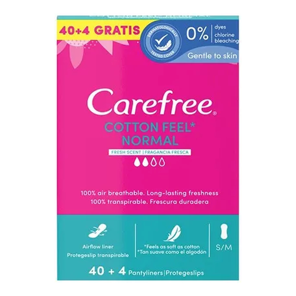 Carefree Wkładki Higieniczne Normal Cotton Fresh 44 szt