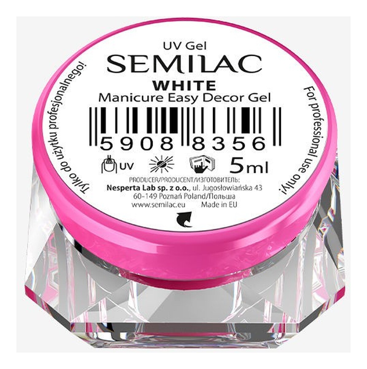 Manicure Easy Decor Żel do dekoracji White